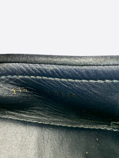 Louis Vuitton Navy Suede Logo Moccasins