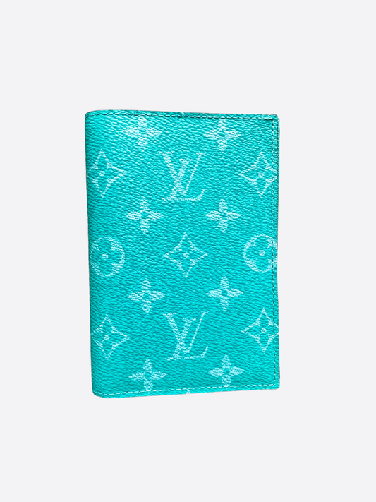 Louis Vuitton Turquoise Monogram Passport Cover