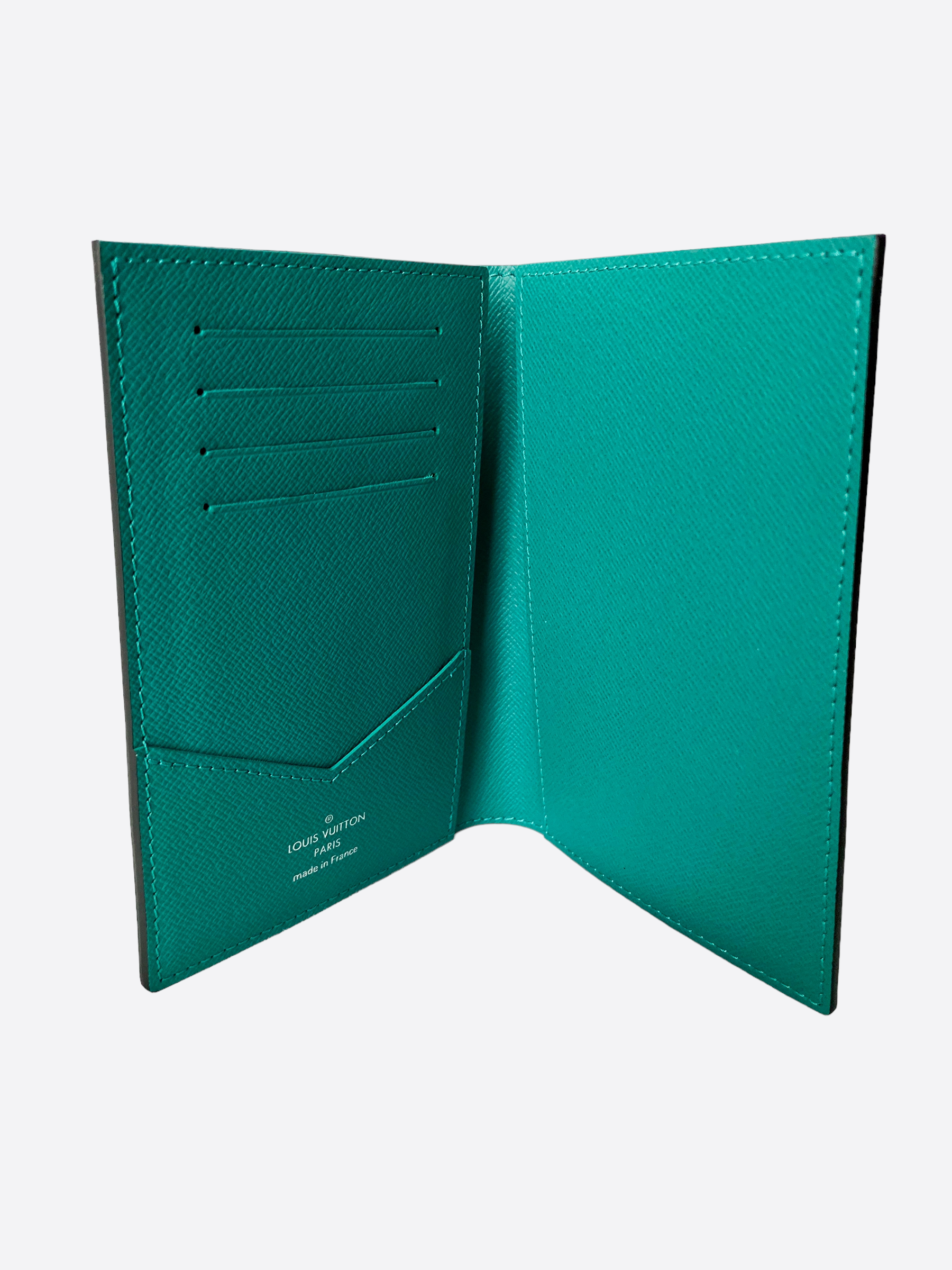 Louis Vuitton Turquoise Monogram Passport Cover