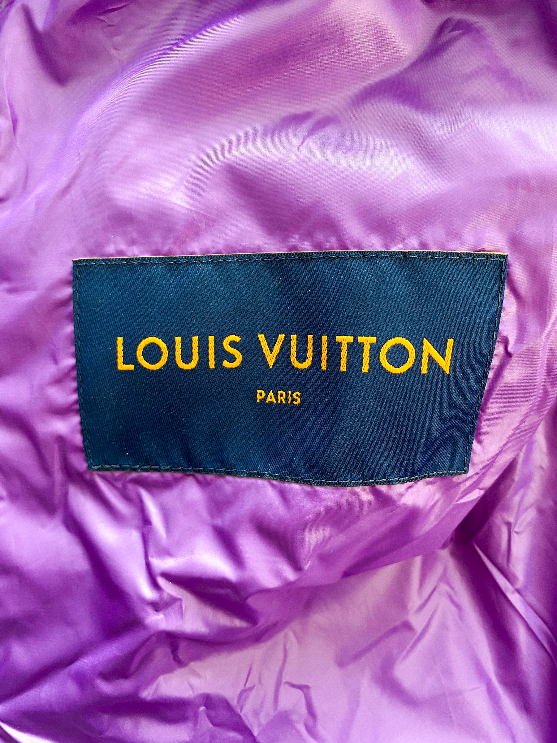 Louis Vuitton Blue Flower Monogram Puffer Jacket