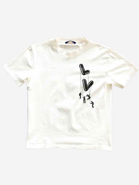 Louis Vuitton White Floating Logo Tee Shirt