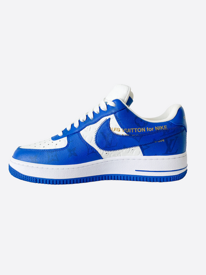 Louis Vuitton Blue Monogram Nike Air Force 1 Savonches