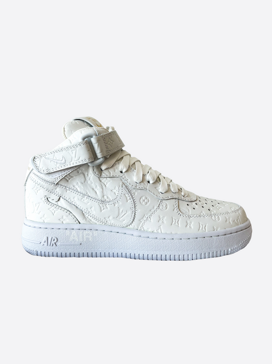 Louis Vuitton Nike White Monogram Mid Top Air Force 1