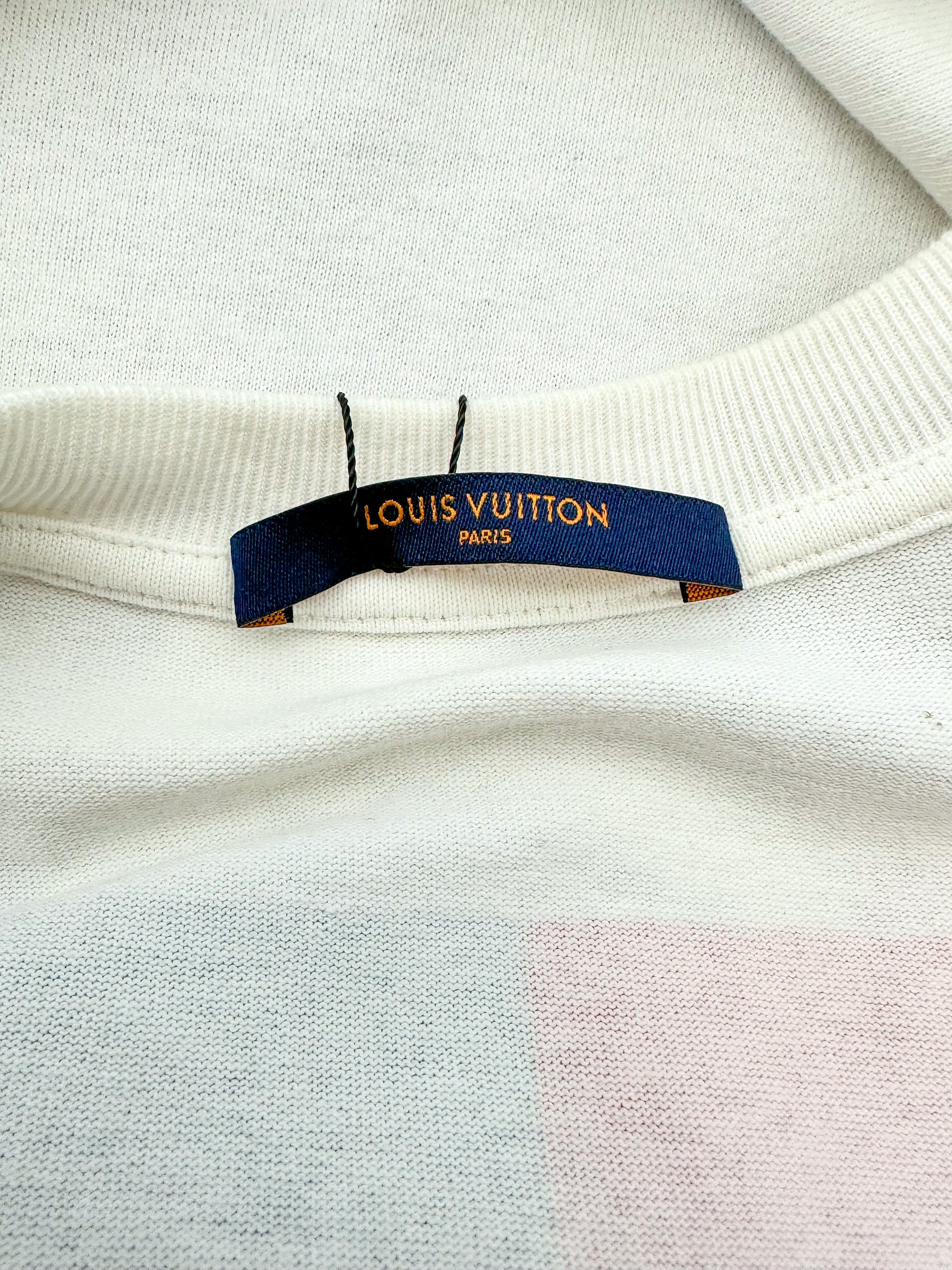 Louis Vuitton White Barcode Logo Tee