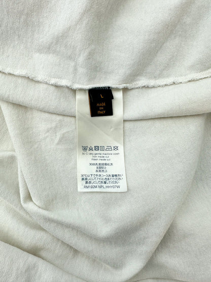 Louis Vuitton White Barcode Logo Tee