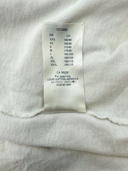 Louis Vuitton White Barcode Logo Tee