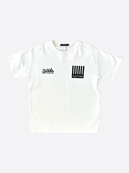 Louis Vuitton White Barcode Logo Tee