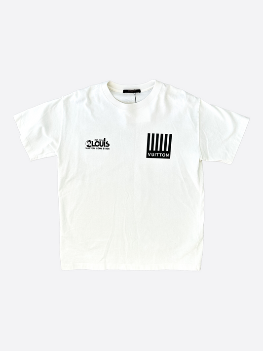 Louis Vuitton White Barcode Logo Tee