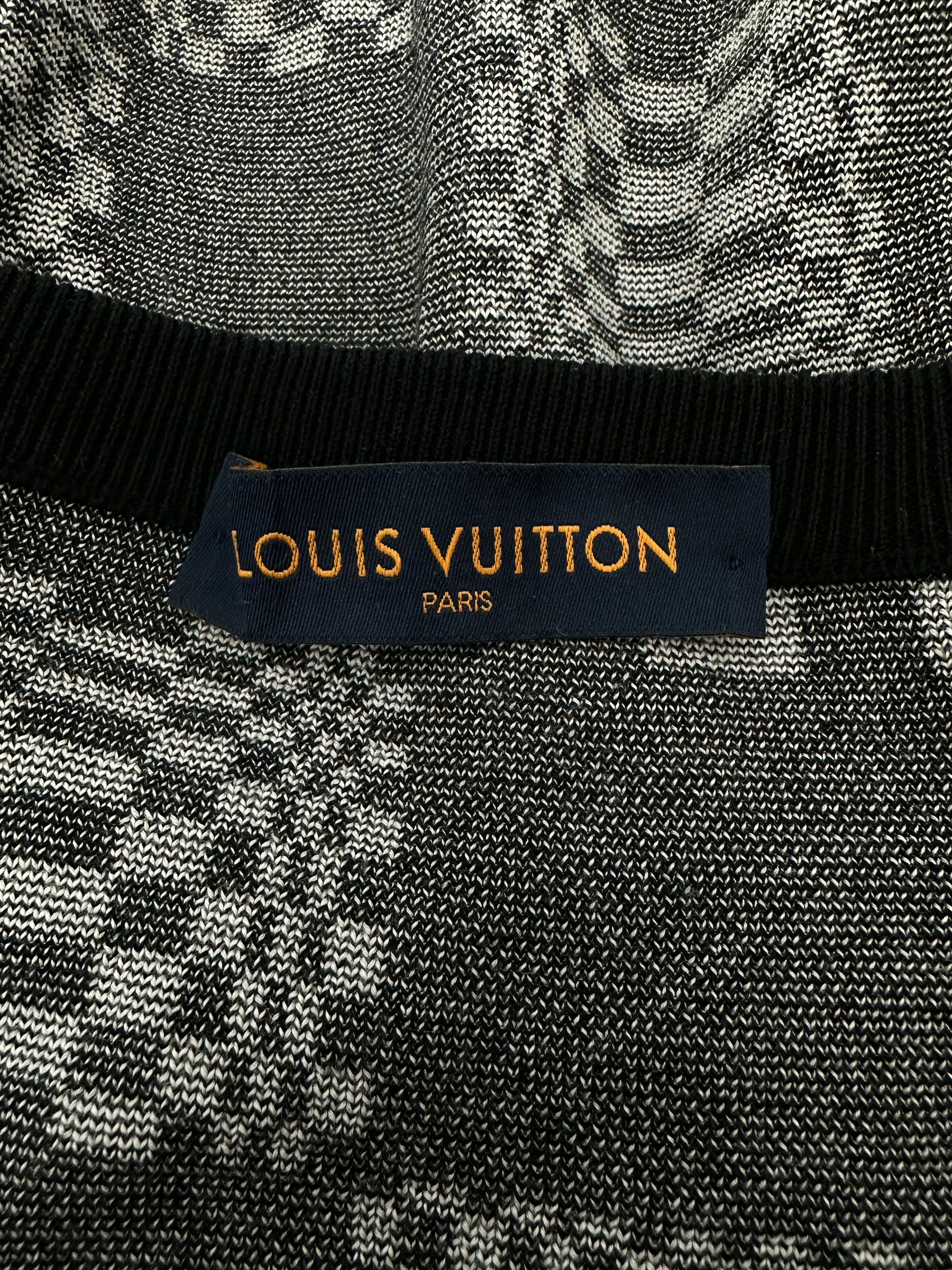 Brand New Louis Vuitton Distorted Damier Constructed Black Hoodie
