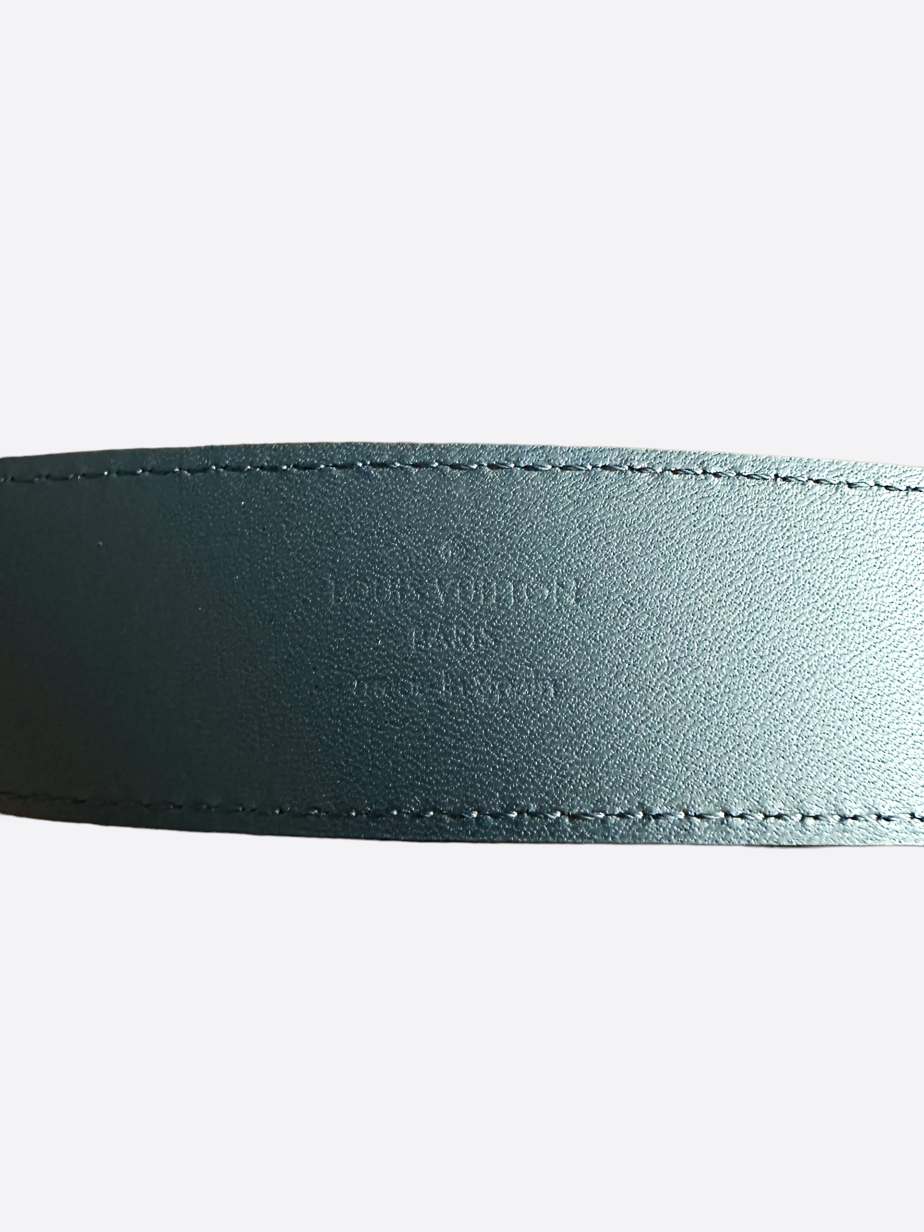 Louis Vuitton Navy Blue Monogram Upside Down Belt Savonches