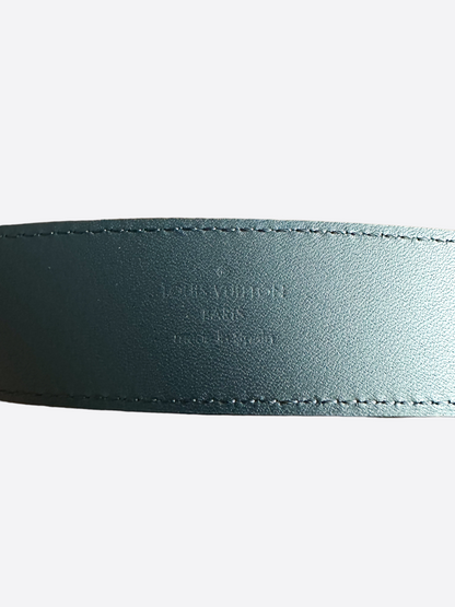 Louis Vuitton Navy Blue Monogram Upside Down Belt