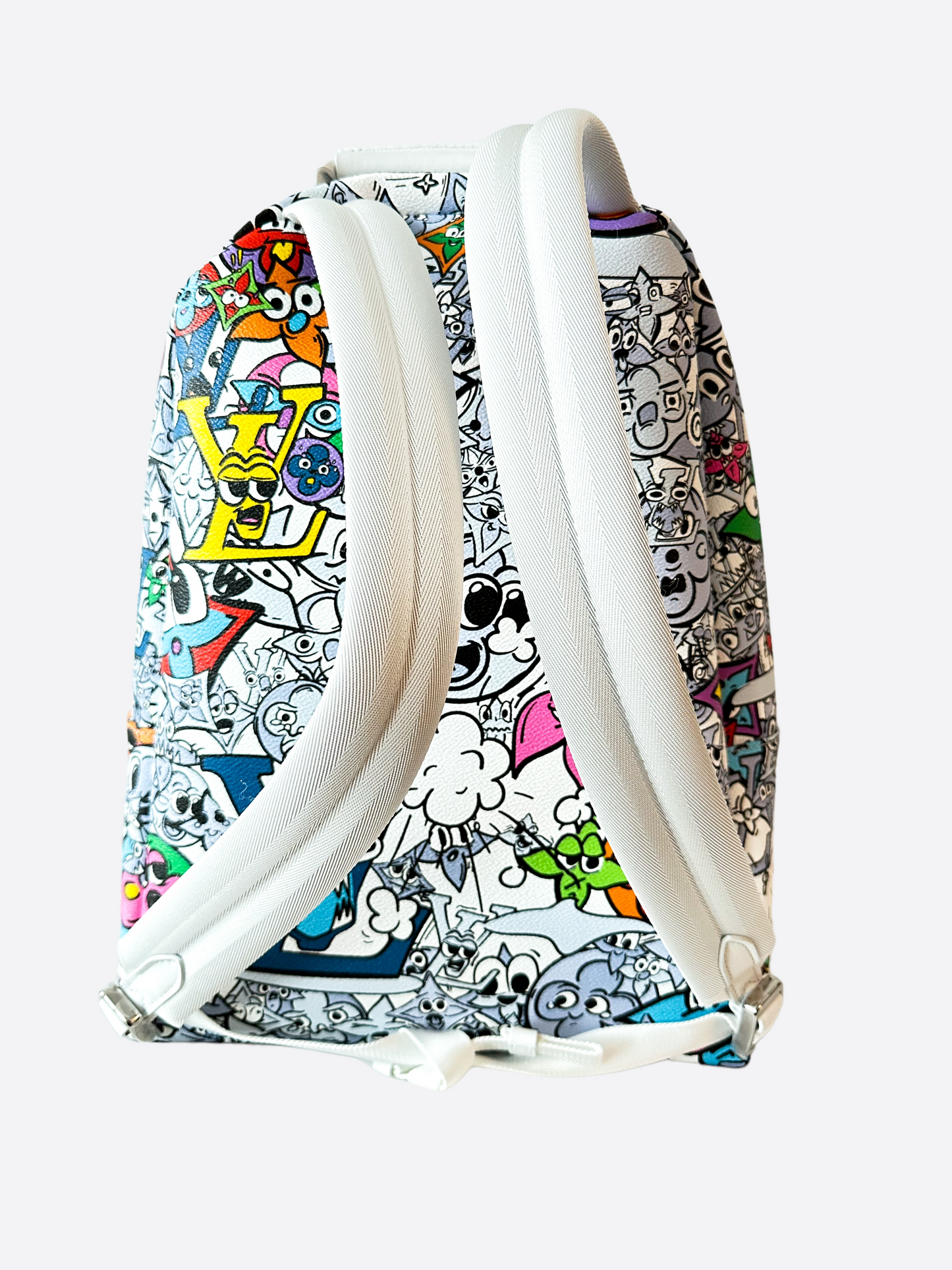 Louis Vuitton 2023 Monogram Comics Multi-Pocket Backpack - White
