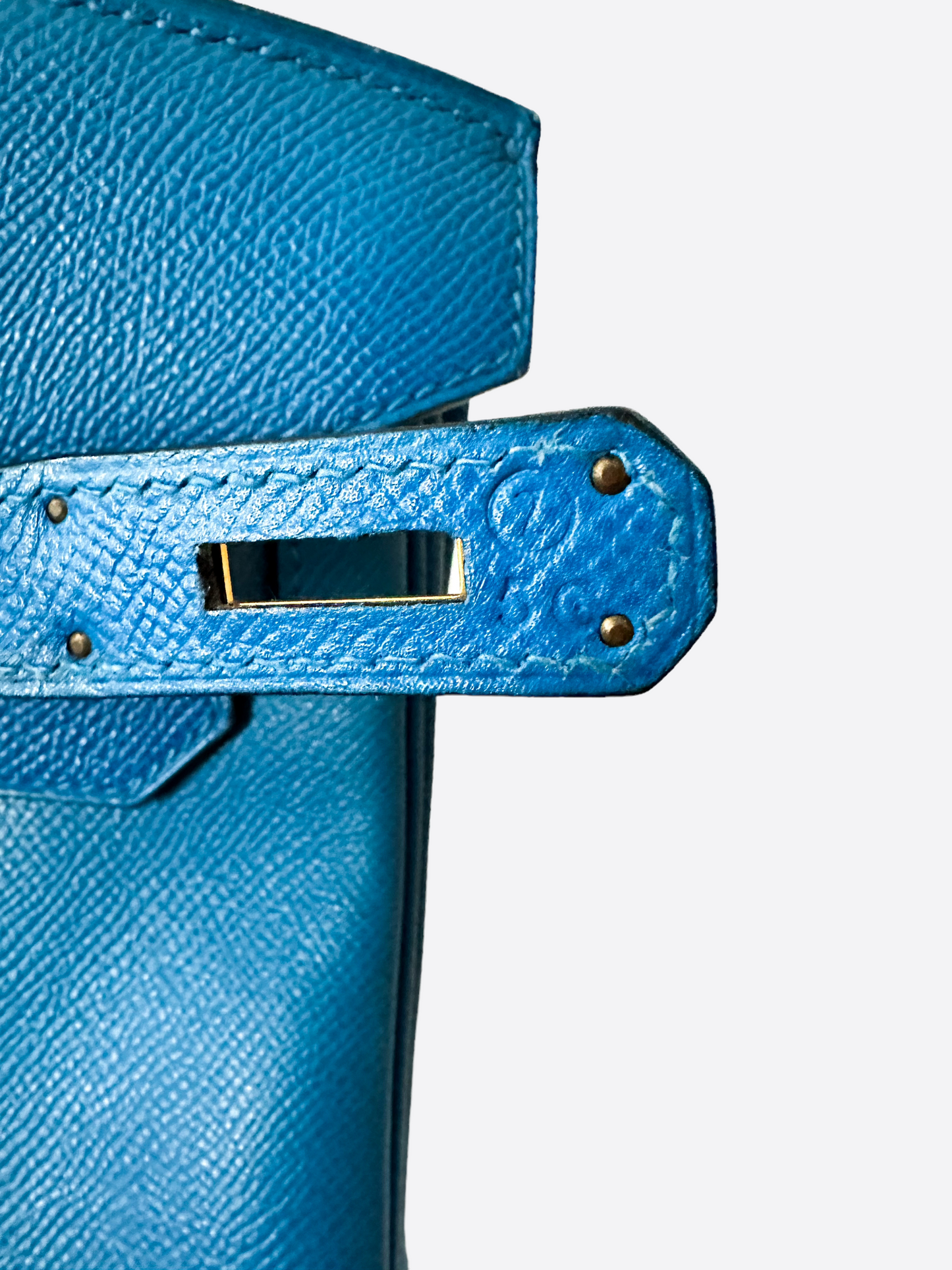 Hermes Bleu Courchevel Birkin 35