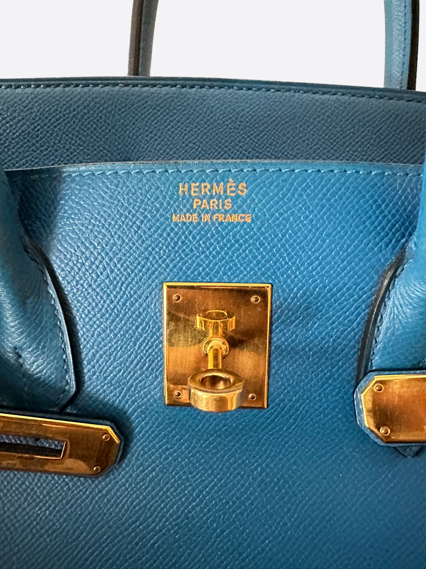 Hermes Bleu Courchevel Birkin 35