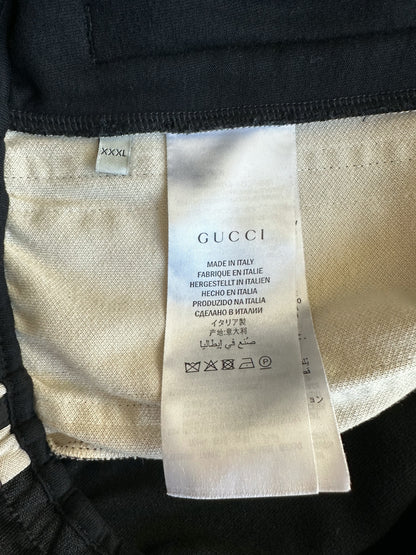 Gucci Black Monogram Striped Track Pants