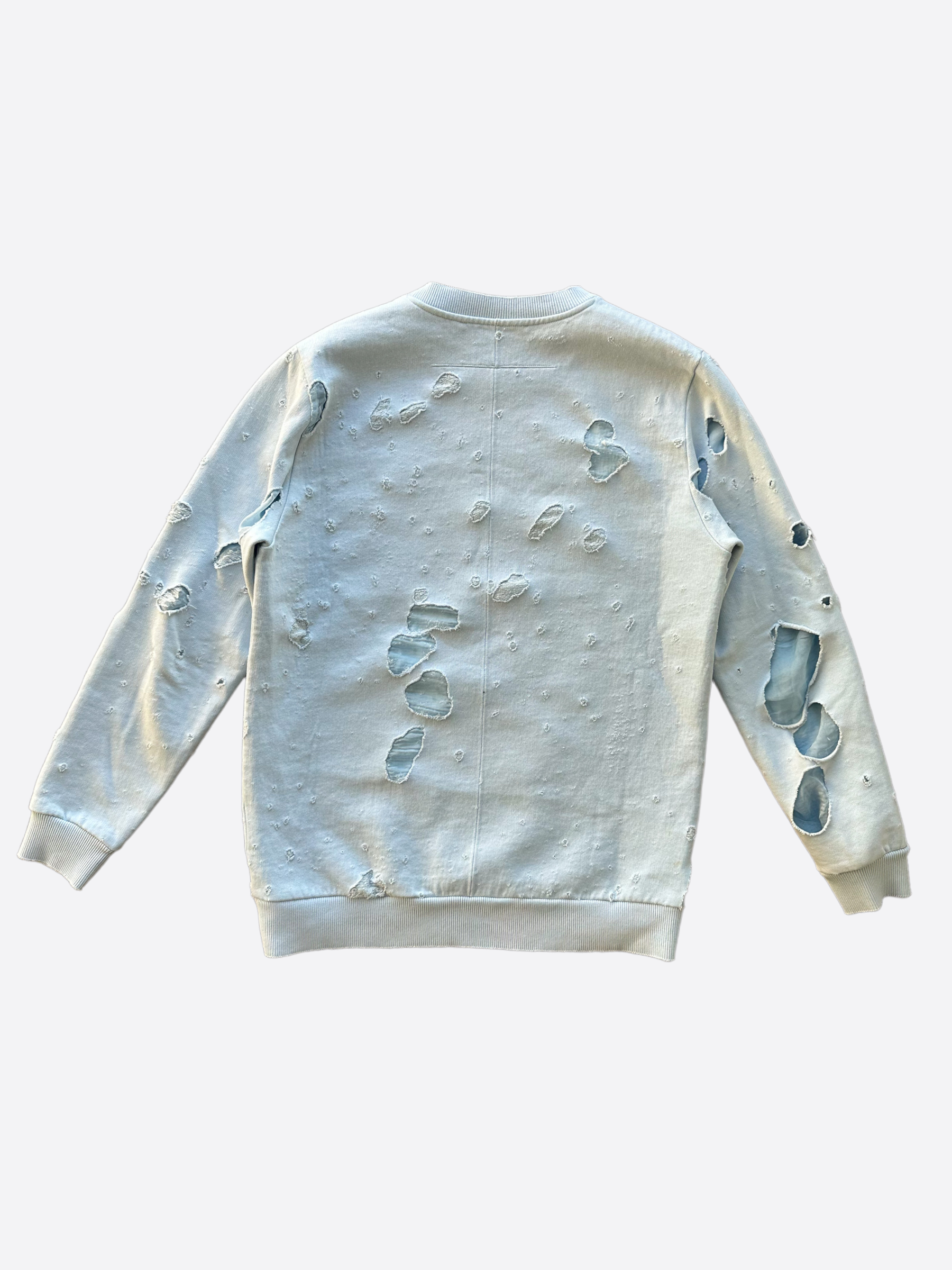Givenchy distressed 2025 hoodie baby blue