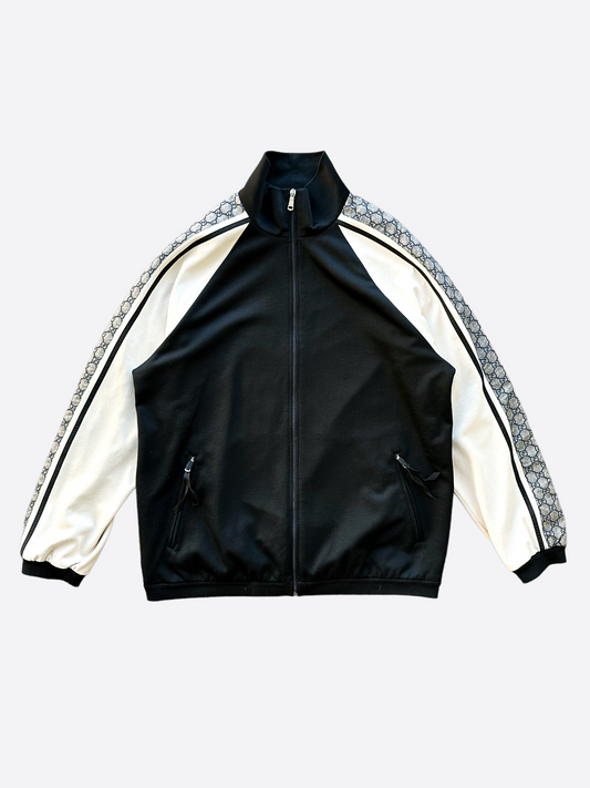 Gucci Black Monogram Striped Track Jacket