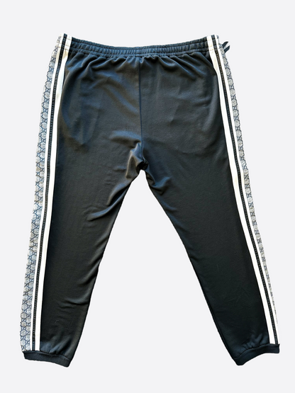 Gucci Black Monogram Striped Track Pants