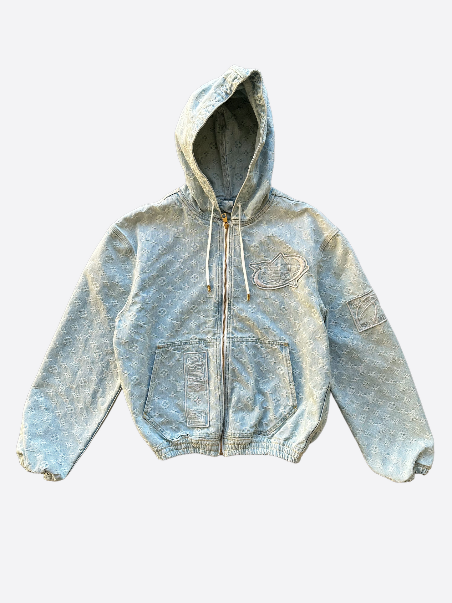 Louis vuitton denim zip through hoodie 2025