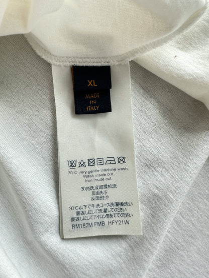 Louis Vuitton White Upside Down Logo Pocket T-Shirt