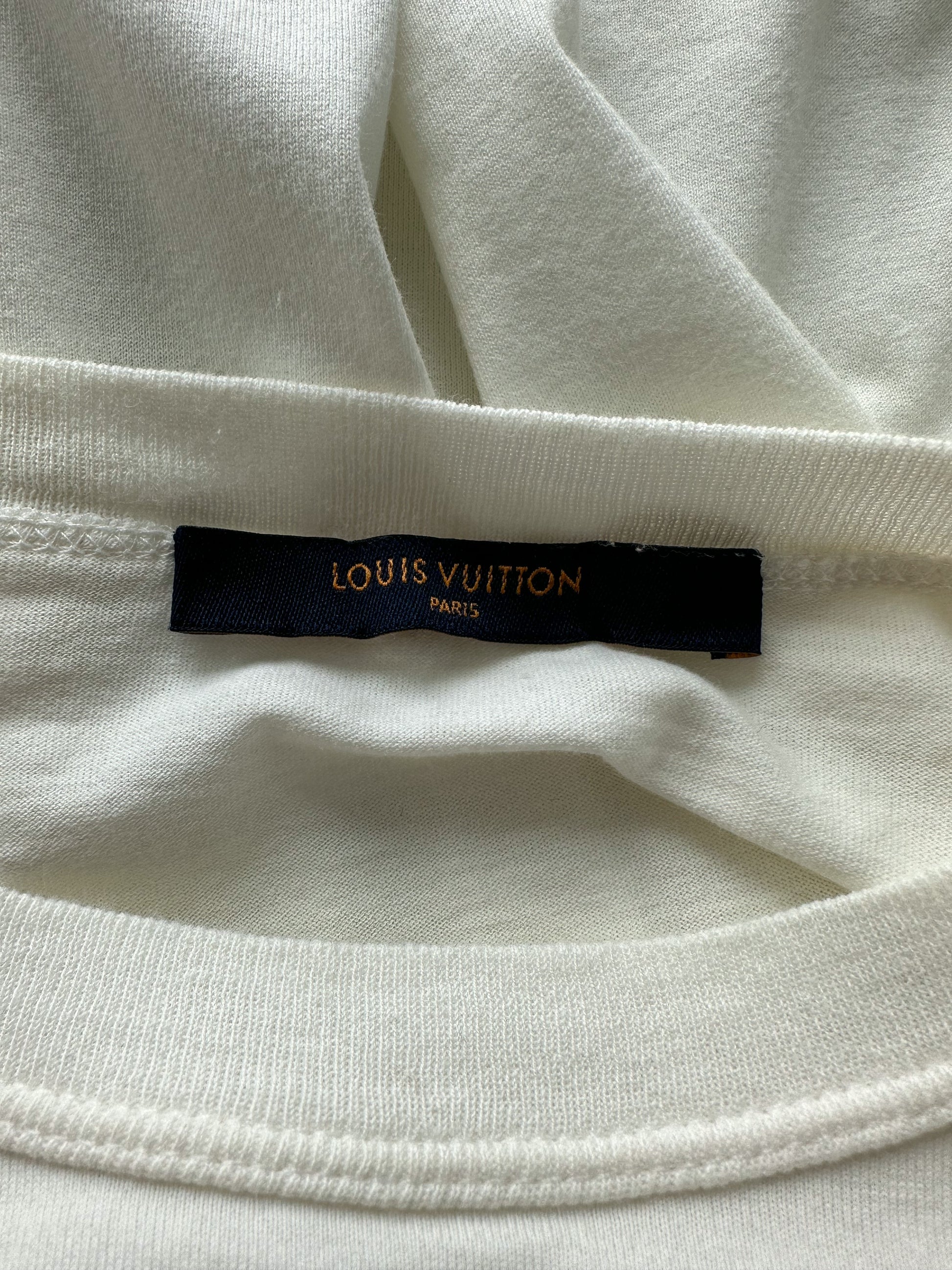 Louis Vuitton White Jersey Upside Down Logo Print T-Shirt L Louis Vuitton |  The Luxury Closet
