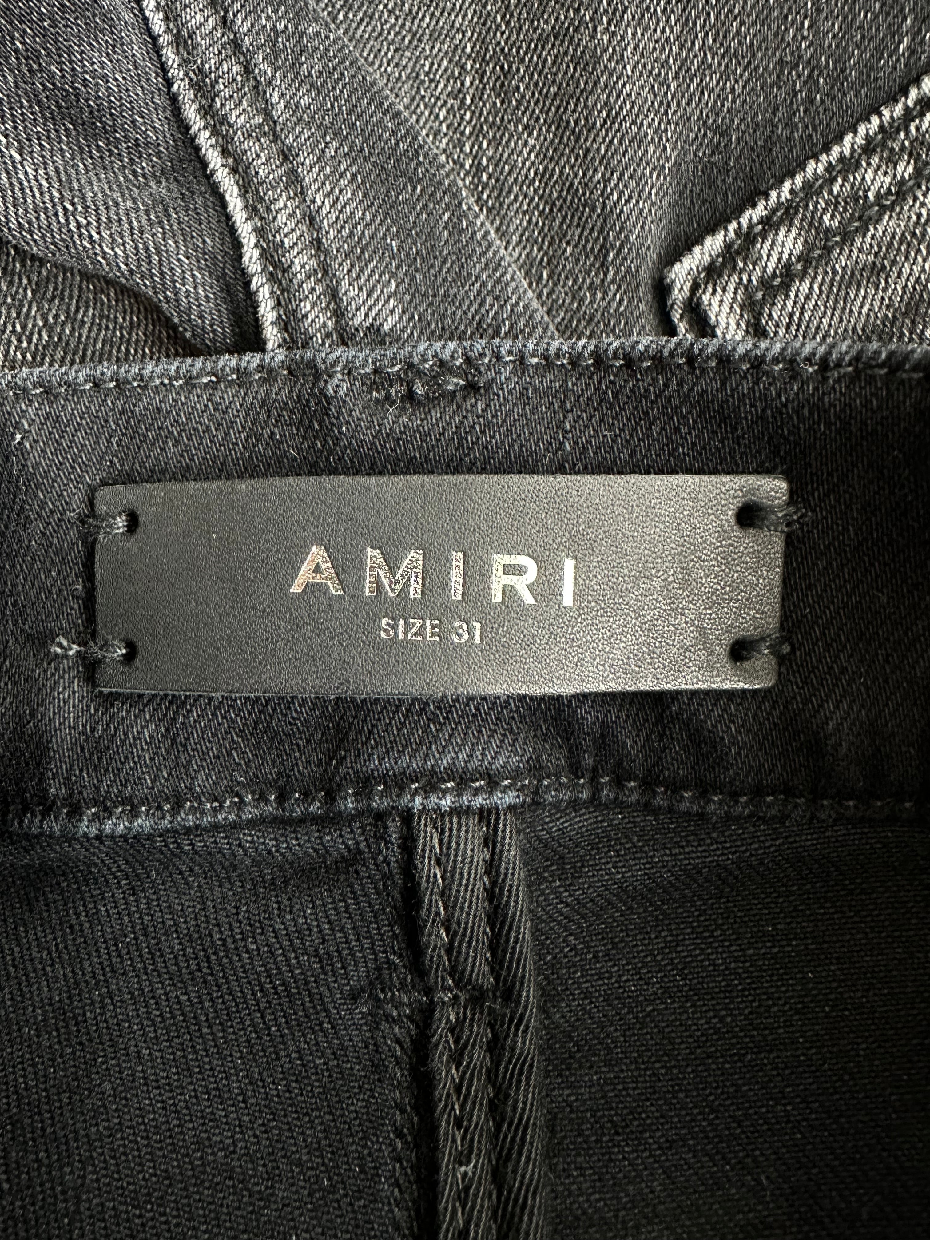 Amiri Aged Black Blue Bandana Mx1 Distressed Jeans – Savonches