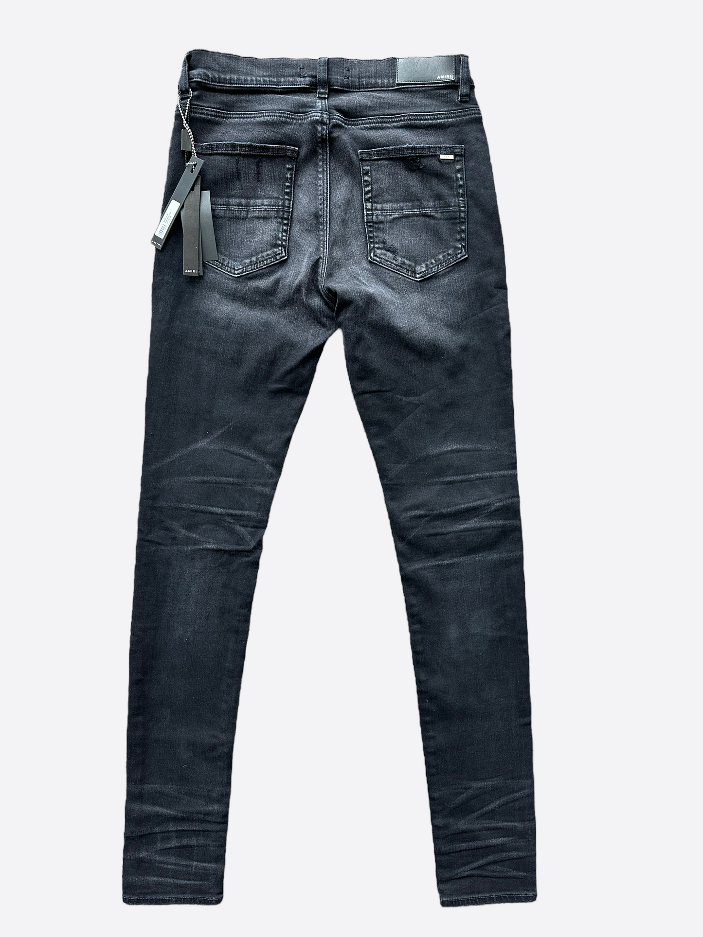 Amiri Aged Black Blue Bandana MX1 Distressed Jeans