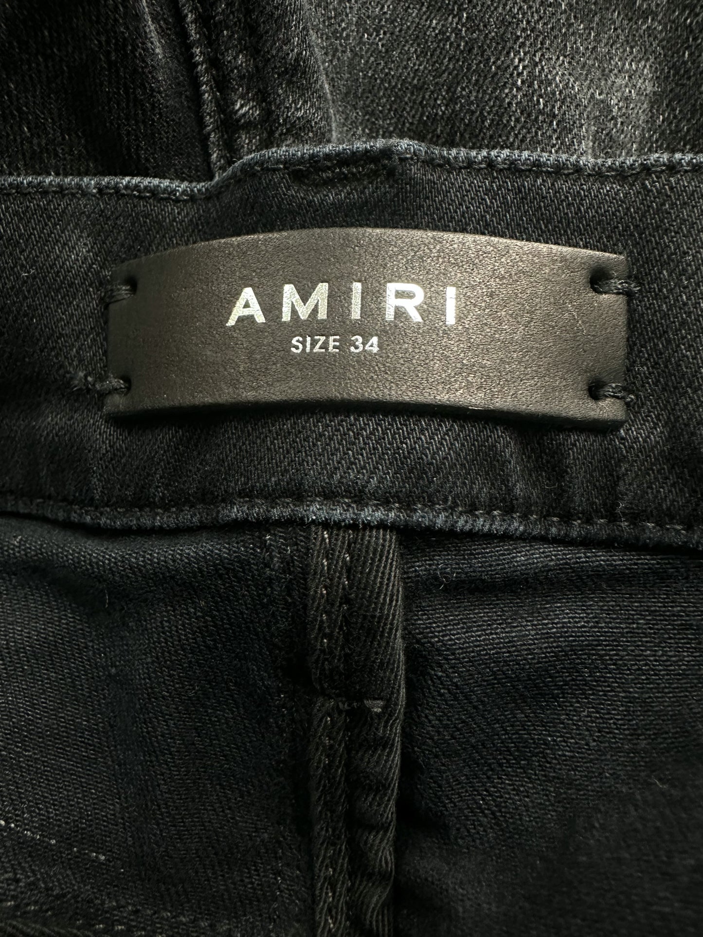 Amiri Aged Black Blue Bandana MX1 Distressed Jeans