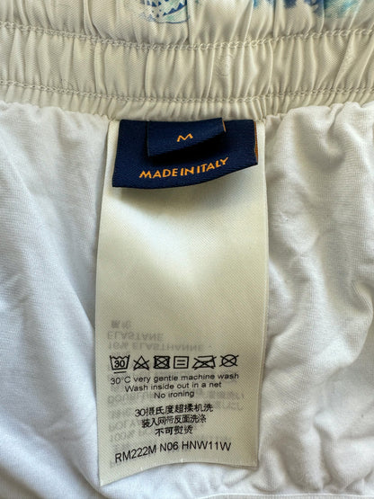 Louis Vuitton Blue Bleached Bandana Monogram Swim Shorts