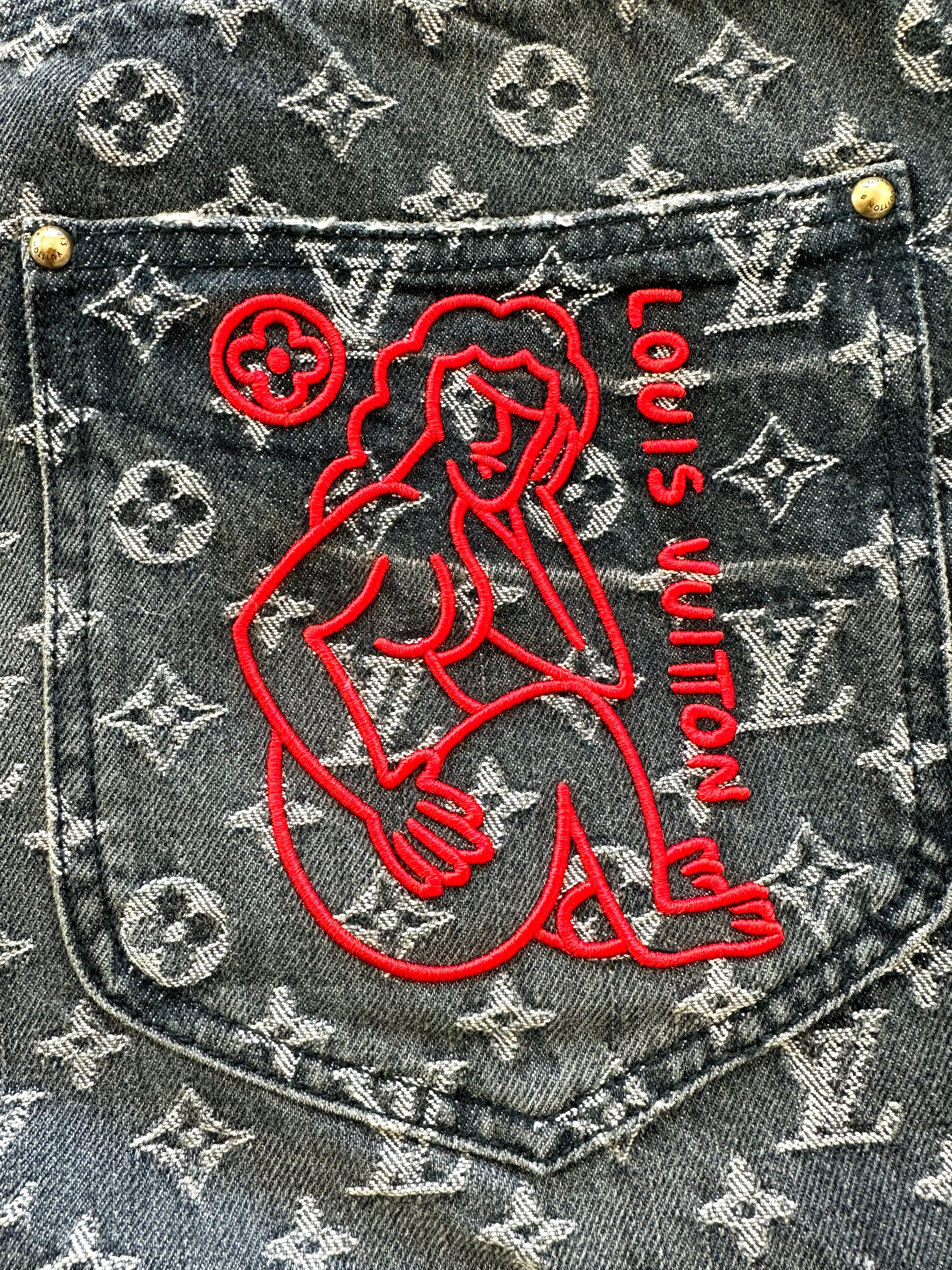Louis Vuitton Graffiti monogram baggy denim jeans