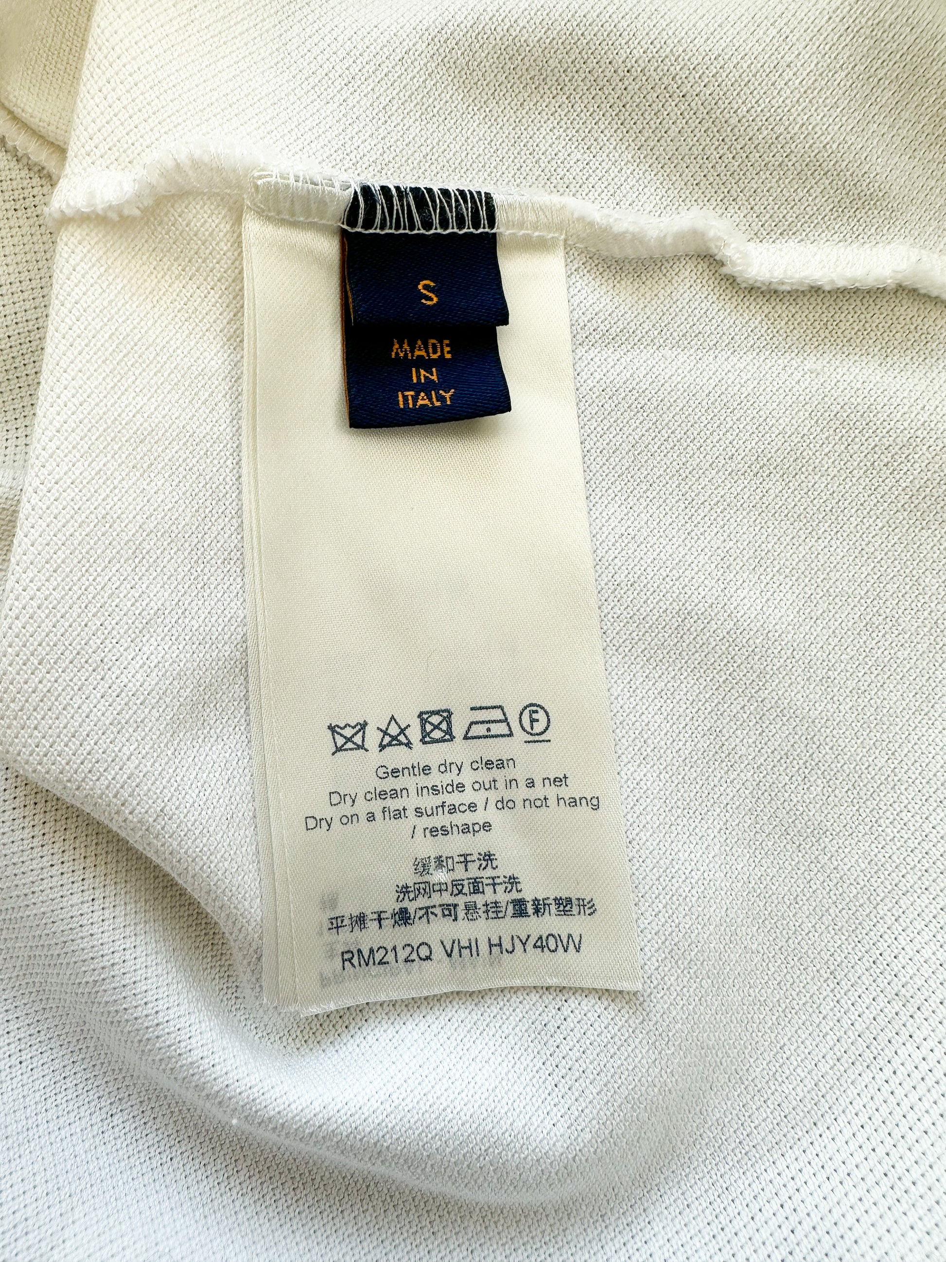 Louis Vuitton White Half Damier Pocket T-Shirt