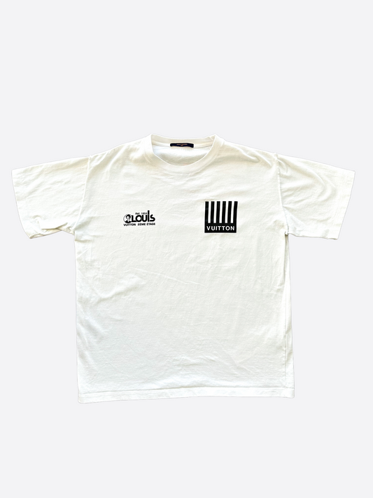 Louis Vuitton White Barcode Logo T-Shirt