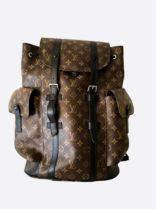 Louis Vuitton Brown Macassar Monogram Christopher Backpack