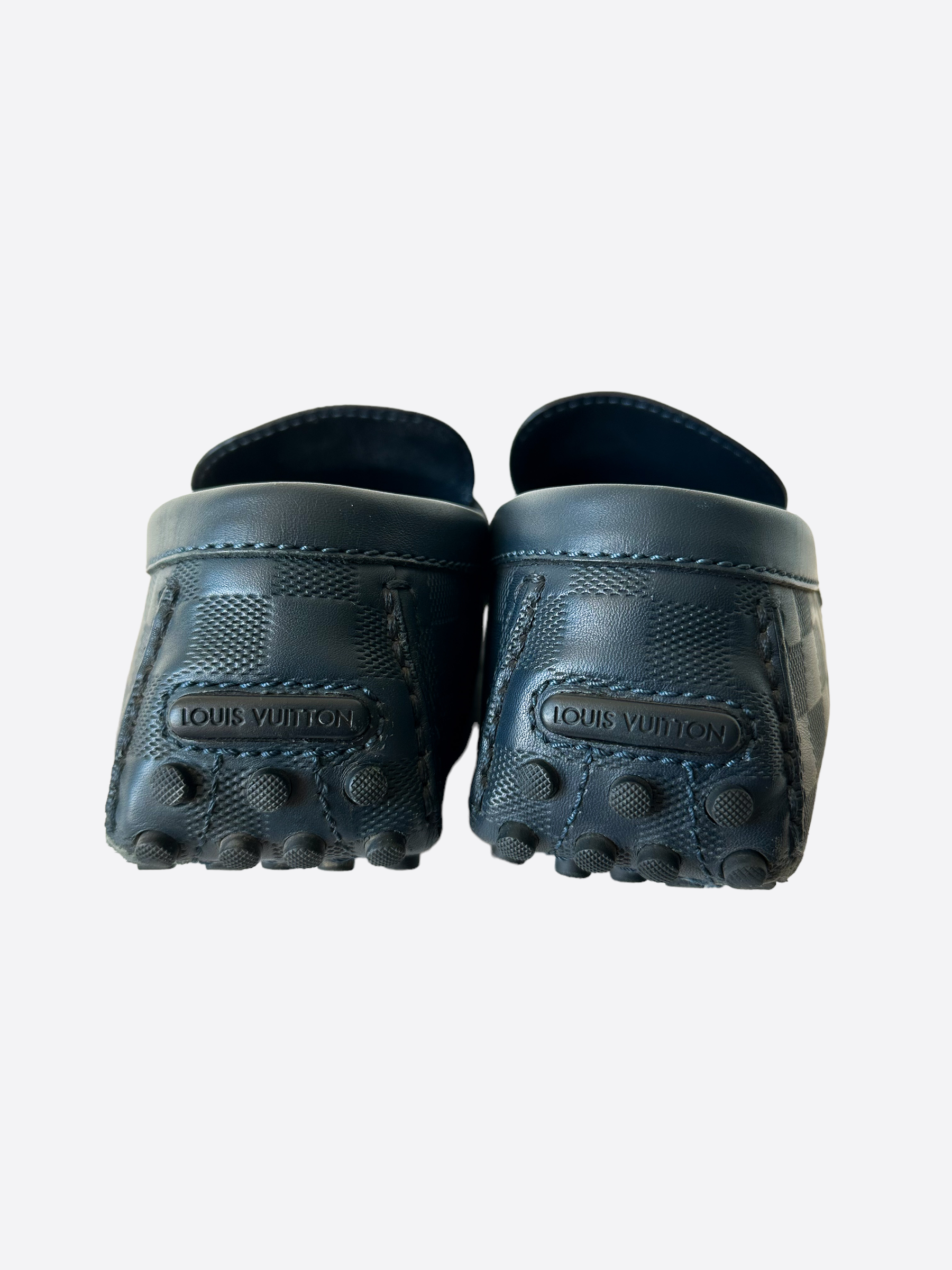 Louis Vuitton Dark Navy Logo Loafers – Savonches