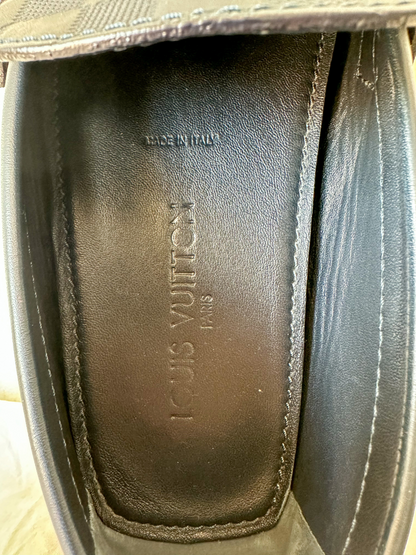 Louis Vuitton Navy Damier LV Logo Loafers