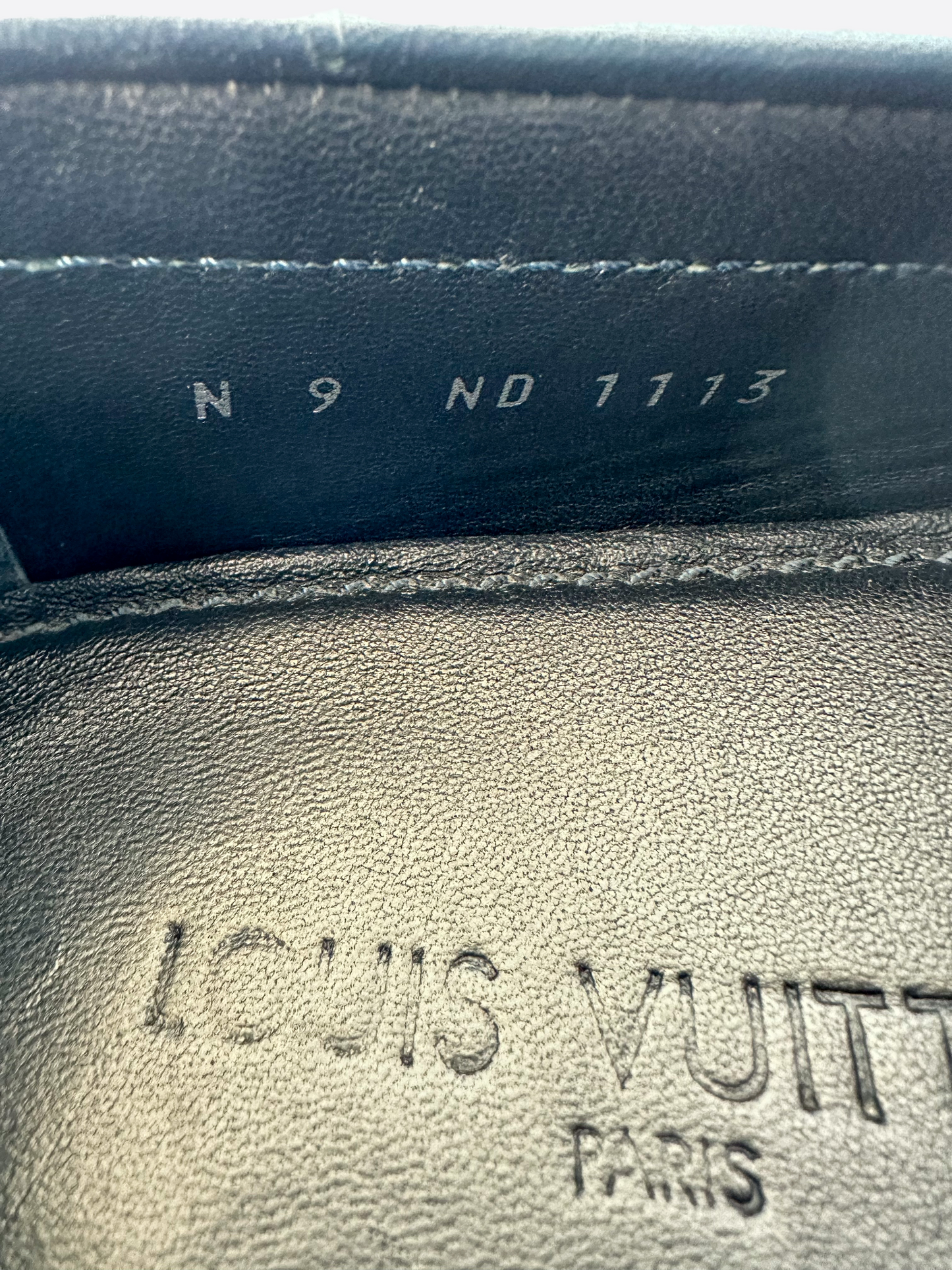 Louis Vuitton Navy Damier LV Logo Loafers