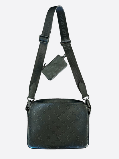 Louis Vuitton Black Shadow Monogram Duo Messenger