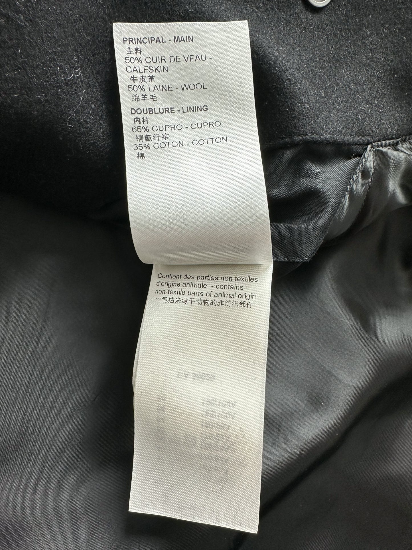 Louis Vuitton Black Wool Contrast Sleeve Varsity Jacket M Louis