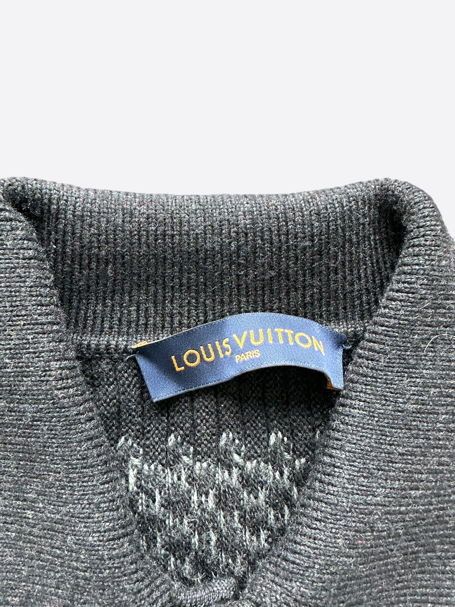 Louis Vuitton Black Damier Wool Cardigan – Savonches