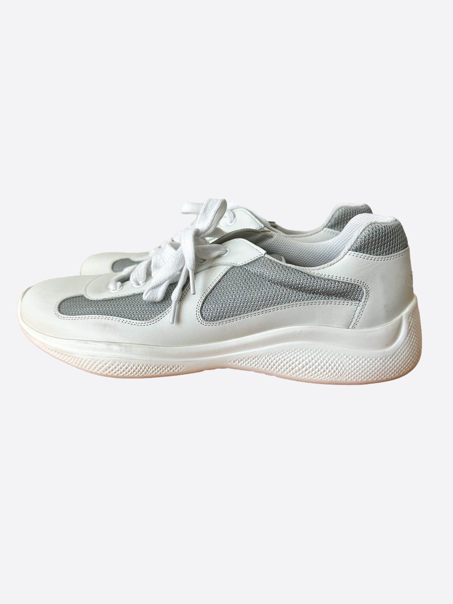 Prada White Americas Cup Sneakers