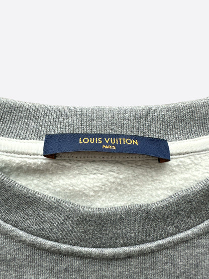 Louis Vuitton Grey Distorted Logo Sweater