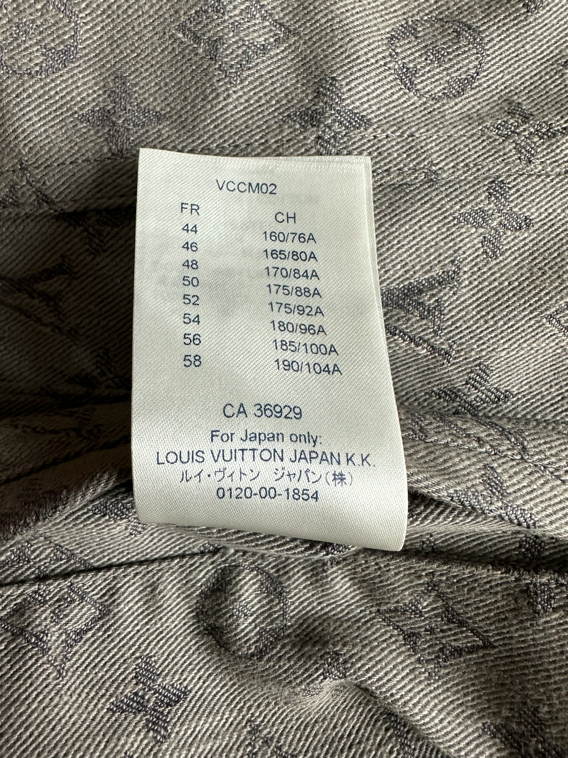 Louis Vuitton Nigo Black & Grey Monogram Crazy Denim Jacket