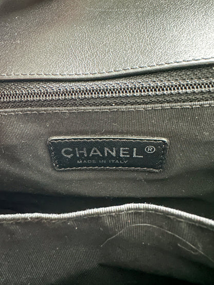 Chanel Large Patent Black Boy Bag