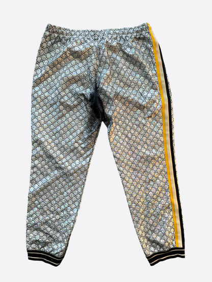 Gucci Silver Holographic GG Monogram Trackpants