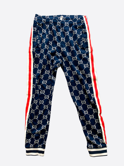 Gucci Blue GG Jacquard Trackpants