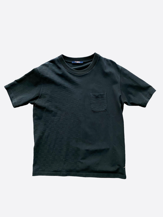 Louis Vuitton Black Half Damier Pocket Tee