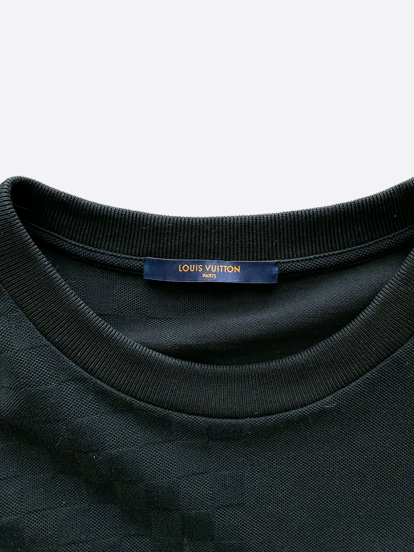 Louis Vuitton Half Damier Pocket Polo BLACK. Size Xs