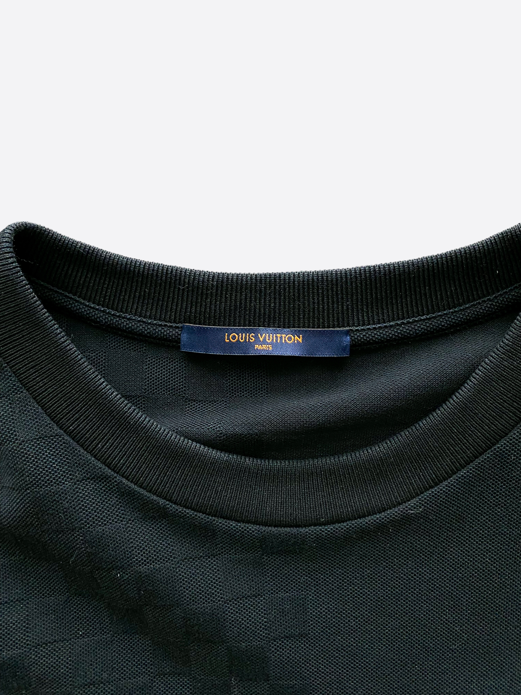Louis Vuitton LV Half Damier Pocket Short Sleeve for Men Black 1A8HBP US L