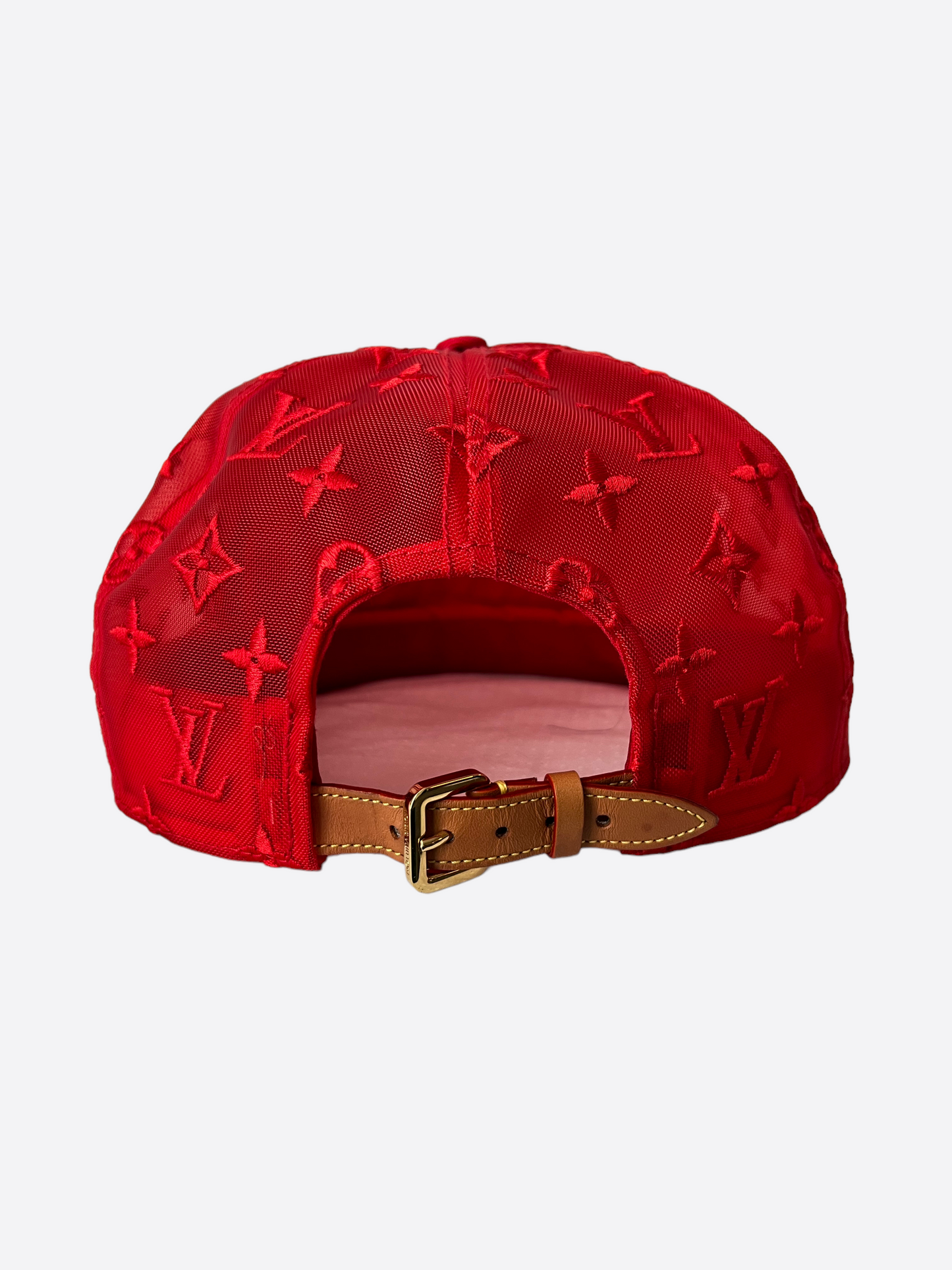 Louis Vuitton Soho Exclusive Red Everyday Logo Monogram Hat