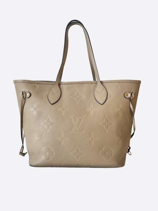 Louis Vuitton Turtledove Empreinte Leather Monogram Neverfull MM